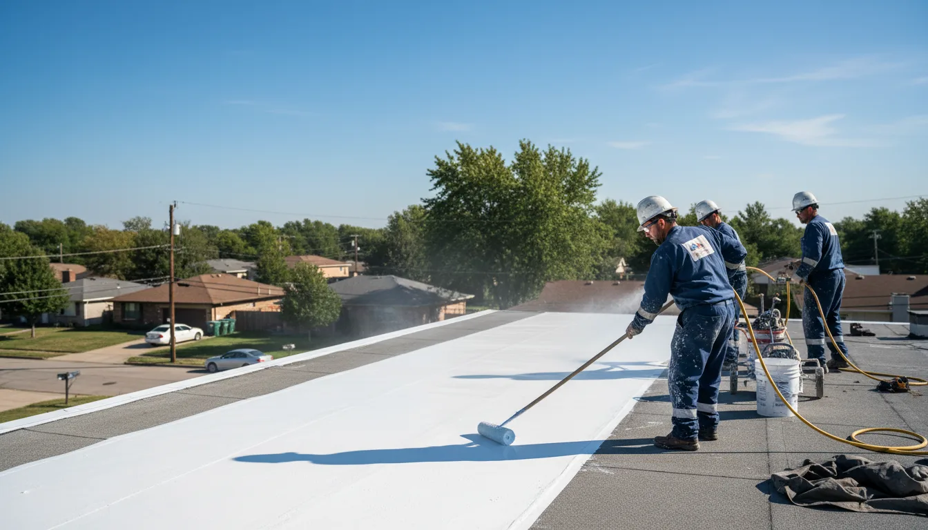 Commercial roof coating in Oaks, OK near me